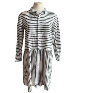 Wrk-Shp LA Tokyo Women's Size XS Cotton Flannel Striped Shirt Dress Button Down